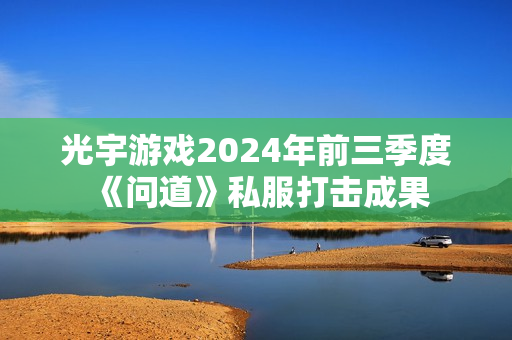 光宇游戏2024年前三季度《问道》私服打击成果