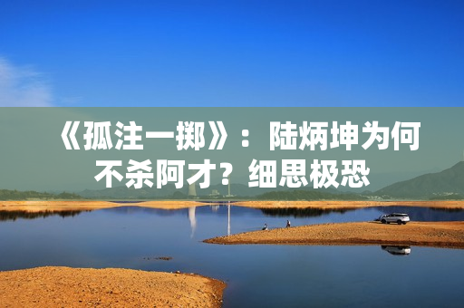 《孤注一掷》：陆炳坤为何不杀阿才？细思极恐