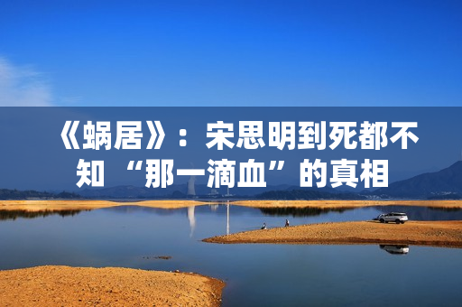 《蜗居》：宋思明到死都不知 “那一滴血”的真相