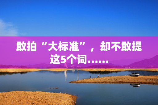 敢拍“大标准”，却不敢提这5个词……