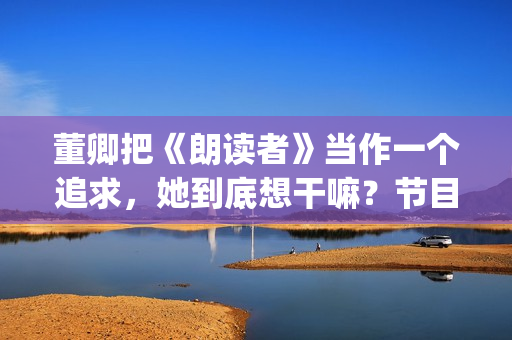 董卿把《朗读者》当作一个追求，她到底想干嘛？节目分析(朗读者董卿经典)