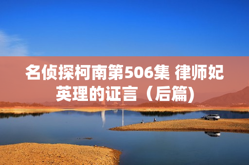 名侦探柯南第506集 律师妃英理的证言（后篇)