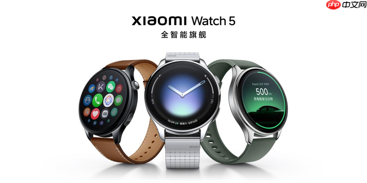 双面蓝宝石质感升级，手势识别更多更精准，全新Xiaomi Watch 5系列发布