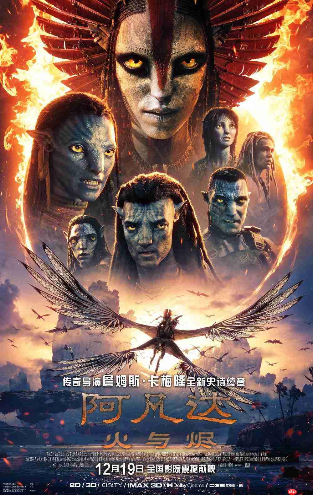 科幻电影《阿凡达 3》内地票房破 3 亿元，豆瓣开分 7.6