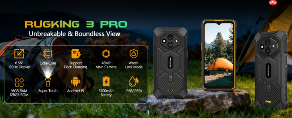 $899 极限防护！Ulefone RugKing3 Pro 三防手机抵港：Android 15 + AI 助手