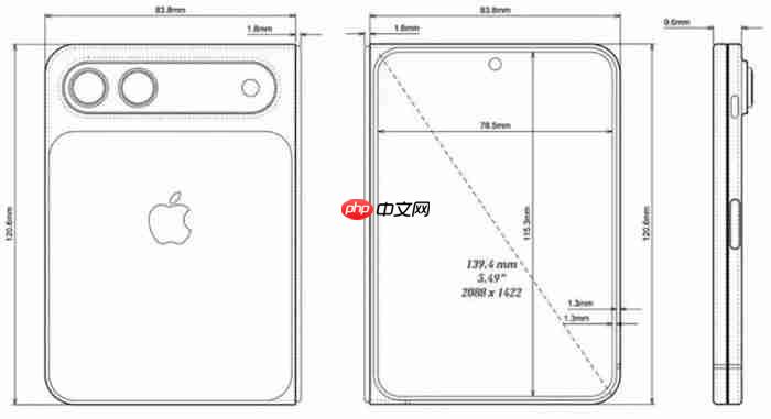 摺叠iPhone展开变身iPad mini？最新渲染图外流 揭露超宽比例