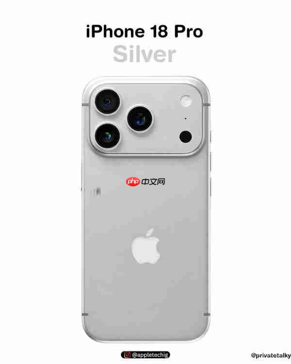 iPhone 18 Pro五款新配色渲染图曝光：蓝紫绿粉银五色