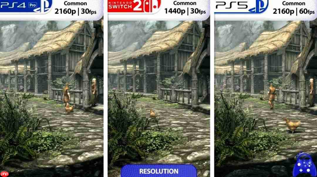 《上古卷轴5》PS与NS2平台对比 NS2版本画质提升性能灾难