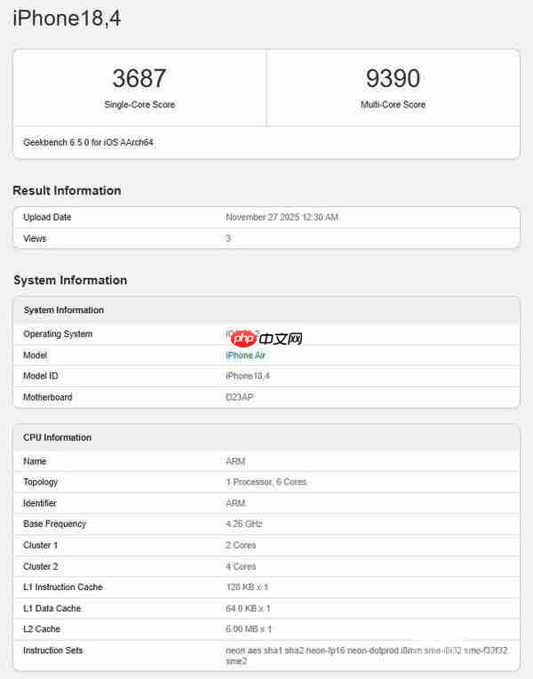 同为台积电3nm制程 A18 Pro散热后与A19 Pro跑分相当