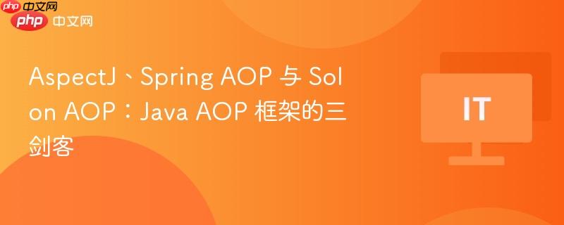 aspectj、spring aop 与 solon aop：java aop 框架的三剑客