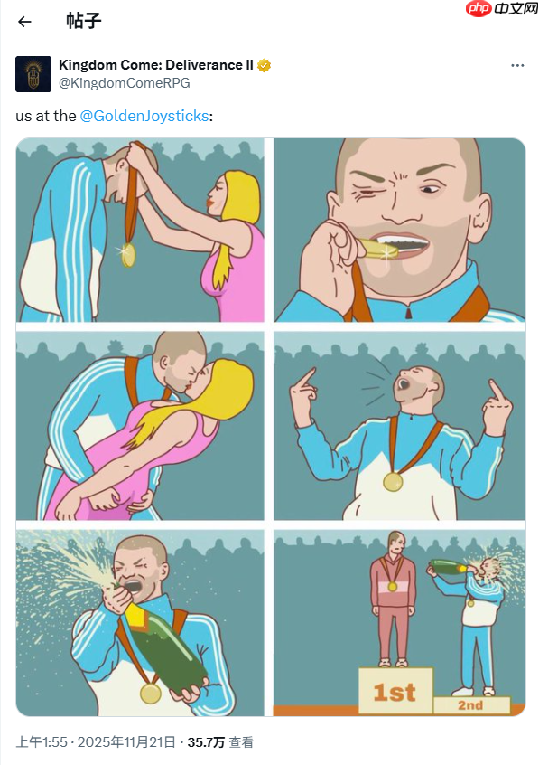 《天国：拯救2》金摇杆颗粒无收 总监把餐具给偷了！