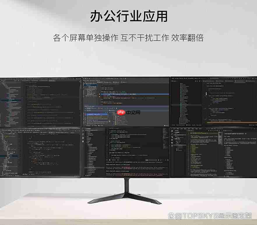 多屏显示解决方案——六屏显示器支架