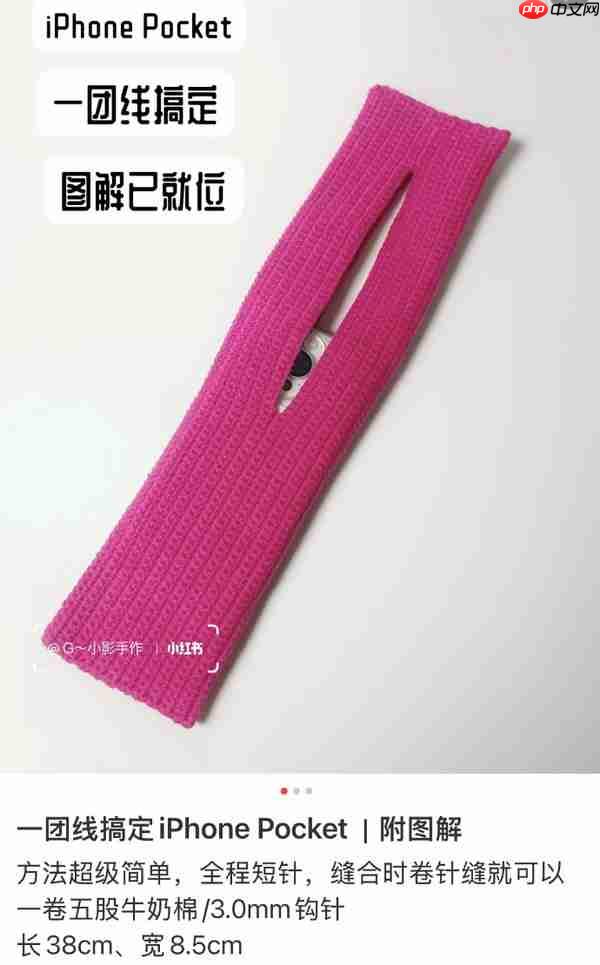 怒省3000多元！大量网友用钩针复刻iPhone Pocket