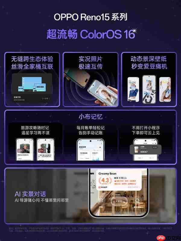 xxxx元起 OPPO Reno15系列发布：首发“出圈实况拼图”
