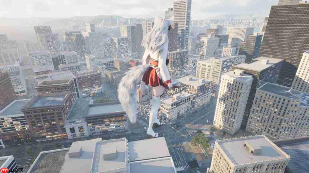 《女巨人游乐场》新截图 巨大美女大肆破坏城市