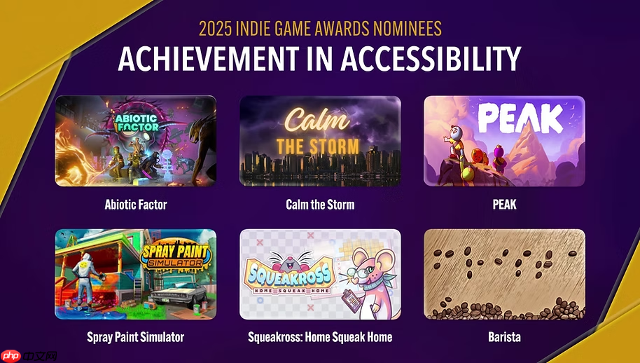 2025独立游戏大奖年度名单公布！新加入“LGBT”奖