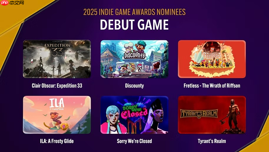 2025独立游戏大奖年度名单公布！新加入“LGBT”奖