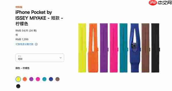 苹果“一块布”卖1299元：iPhone Pocket数量有限 售完为止