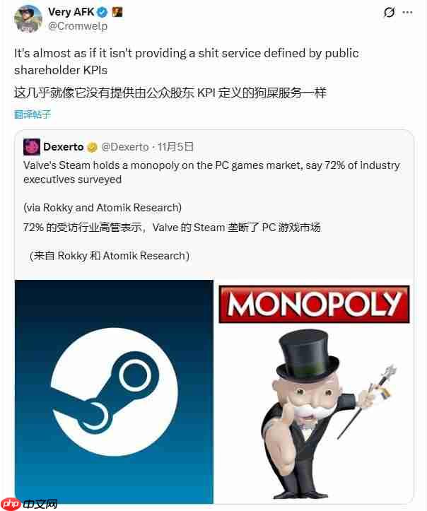 拉瑞安高管回击Steam垄断论：成功只因不做垃圾服务