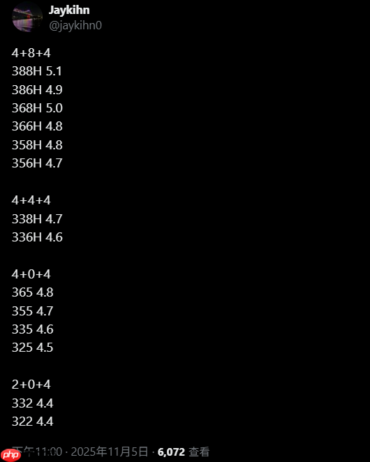 Intel酷睿Ultra 300系列全线泄露：型号乱如麻、频率下来了