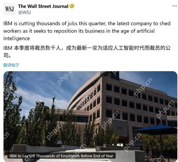 AI抢饭碗：IBM宣布全球裁员，预计影响约2700人 - php中文网