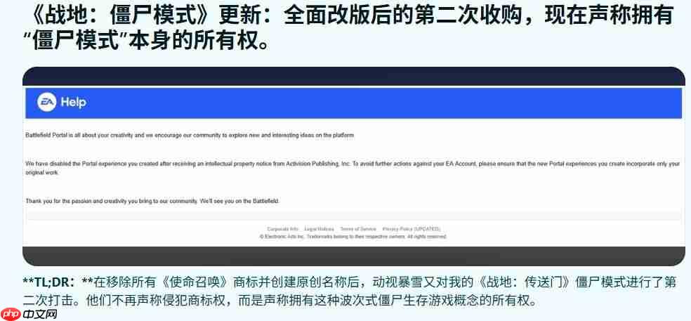 删了也警告? 《战地6》自制COD地图创作者再收侵权通知