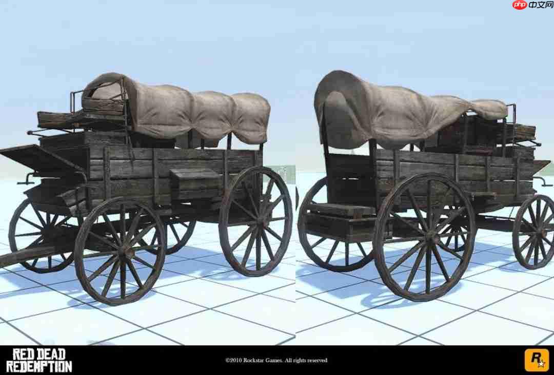 前R星员工公开《荒野大镖客：救赎》早期开发画面截图