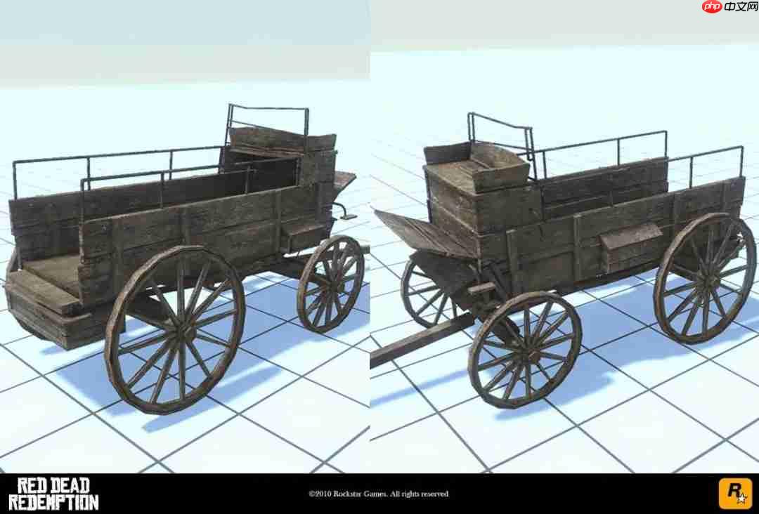 前R星员工公开《荒野大镖客：救赎》早期开发画面截图