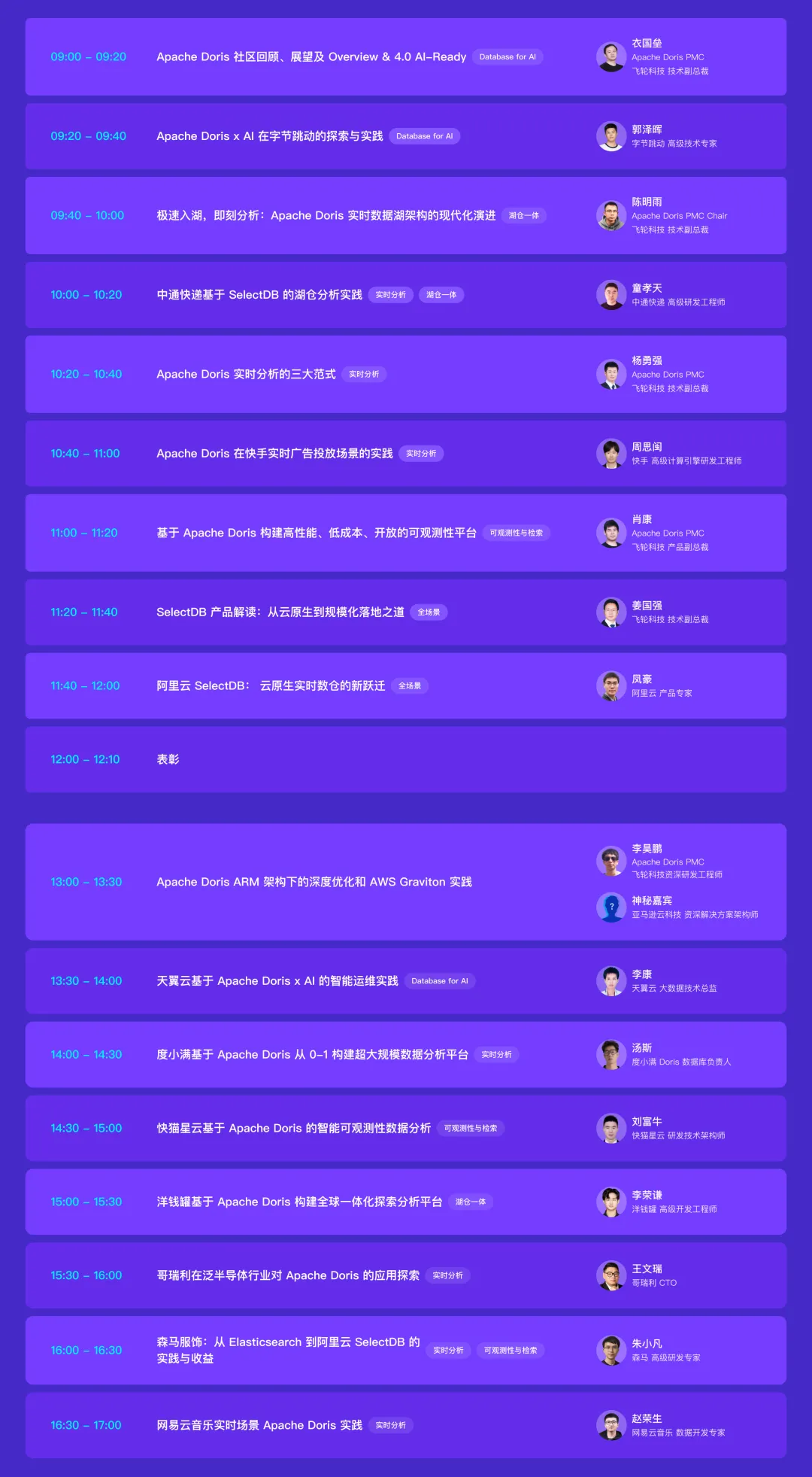 Doris Summit 2025 报名启动！议程全面公开，11 月 5-6 日敬请关注