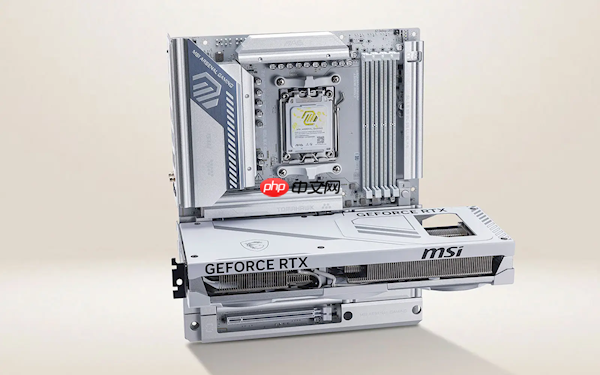 微星首款背插显卡发布：纯白、看不到一根线