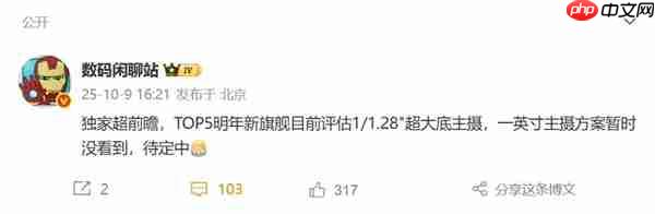 1英寸没了 华为Pura 90系列评估1/1.28英寸新主摄