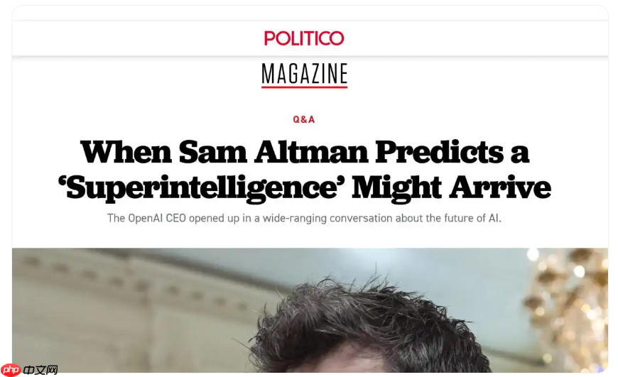 Sam Altman：未来 AI 或接管 30%-40% 工作