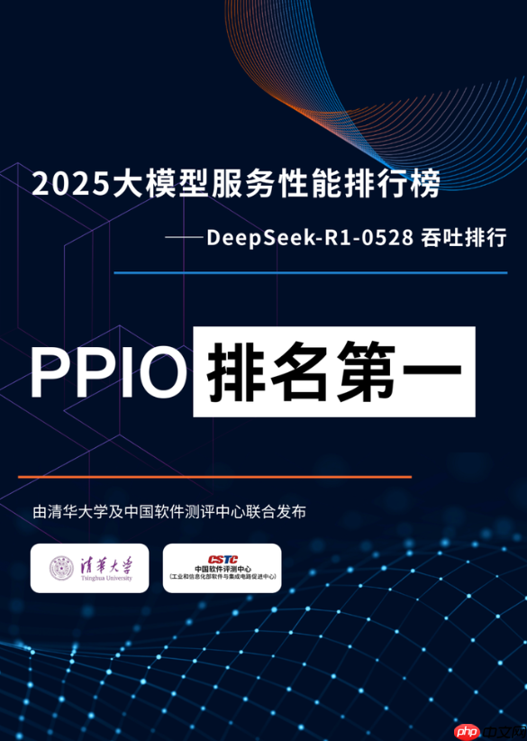 2025 大模型服务性能排行榜：PPIO 吞吐测试排名第一