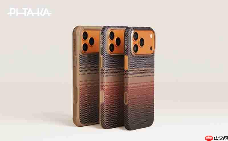 PITAKA发布iPhone17系列芳纶纤维手机壳,带来全新纹路浮光跃金