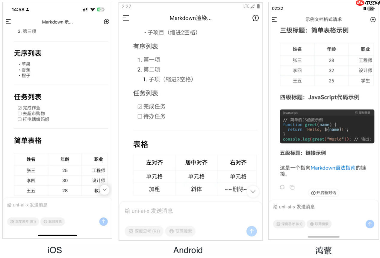 DCloud 发布并开源 uni-ai x，全平台支持的原生 AI 聊天套件