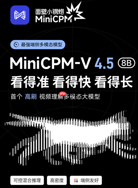面壁小钢炮 MiniCPM-V 4.5 开源：8B 性能超越 72B