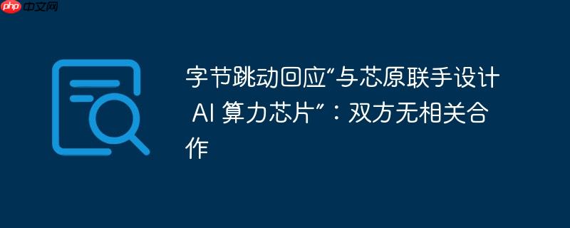 字节跳动回应“与芯原联手设计 ai 算力芯片”：双方无相关合作