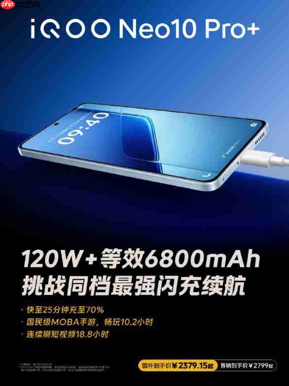 “超配双芯战神” iQOO Neo10 Pro+，续航新标杆！