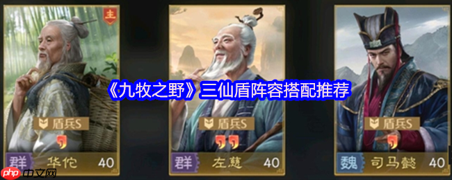 九牧之野三仙盾阵容超神攻略：华佗张角左慈引爆战场