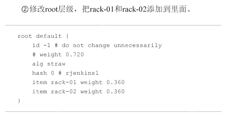 ceph crush配置实例(两个rack容灾)