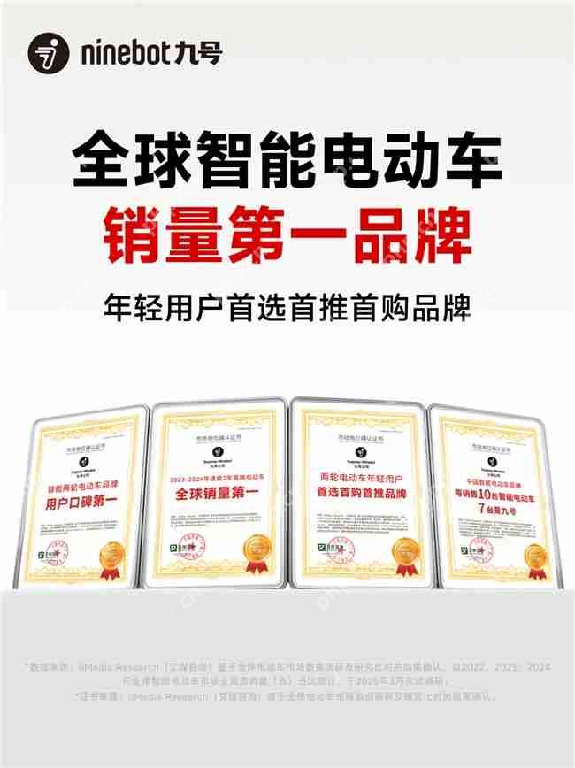 智能电动车新标杆！九号六项市场领先地位权威确认