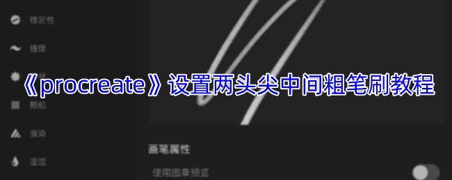 Procreate笔刷设置技巧：轻松打造两头尖中间粗艺术线条