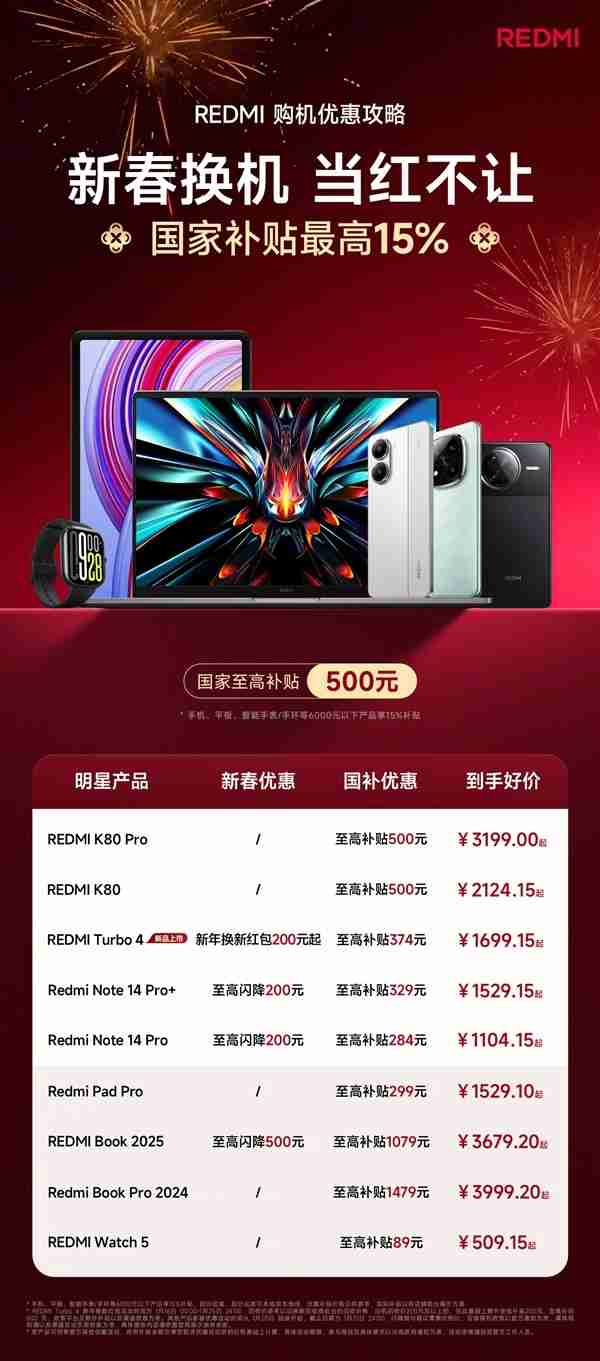 樊振东说国补买手机真香:REDMI Turbo 4仅1699元起