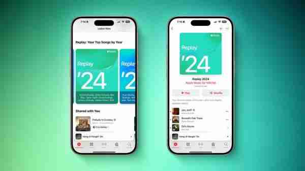苹果Apple Music 2024年度听歌报告上线，可在App内查看分享
