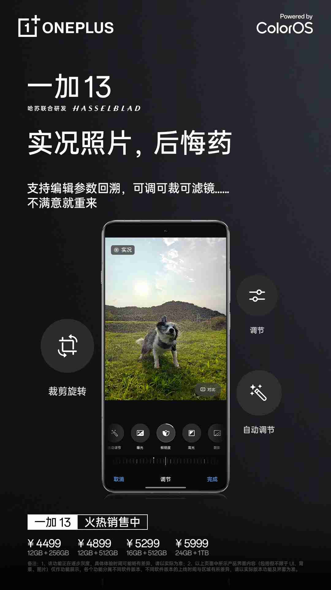 一加 13 手机多款相机水印上新，实况照片编辑也有“后悔药”