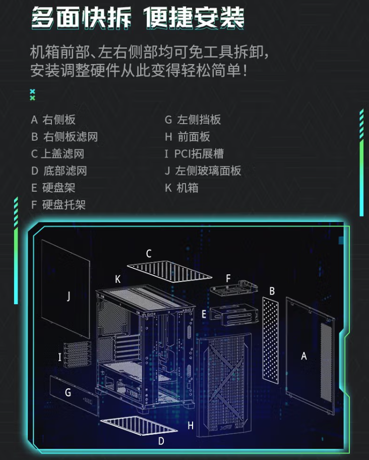 威刚 XPG 动境 BTF MATX 机箱开启预售:定制走线装置、双配色,首发 199 元