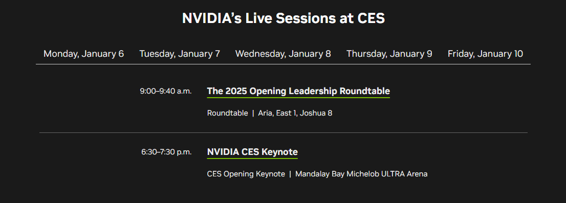 英伟达 CES 2025 发布会官宣 1 月 7 日,RTX 50 系列显卡迎来倒计时