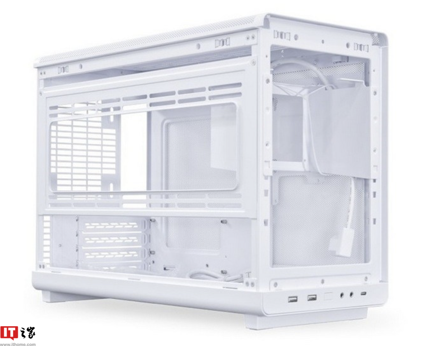 联力预热白色木质款 A3 桌面 M-ATX 小机箱：胡桃木纯木格栅、12 月 19 日上市