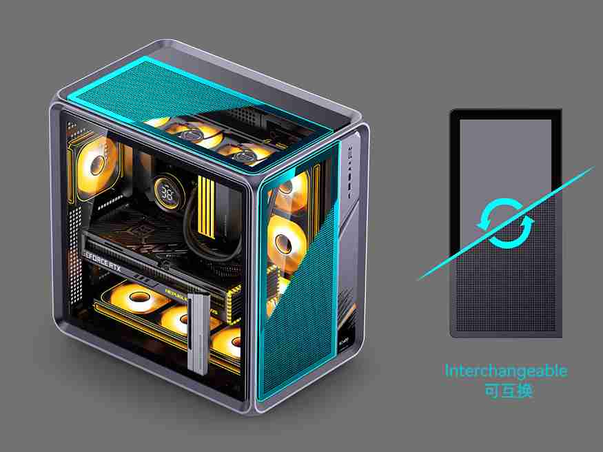 乔思伯旗下乔家一物推出 BO400 机箱：铝合金框架，可互换面板设计