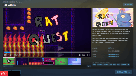 Steam喜加一:《Rat Quest》限时免费领取 看似简单却暗藏“HELP”求救信息